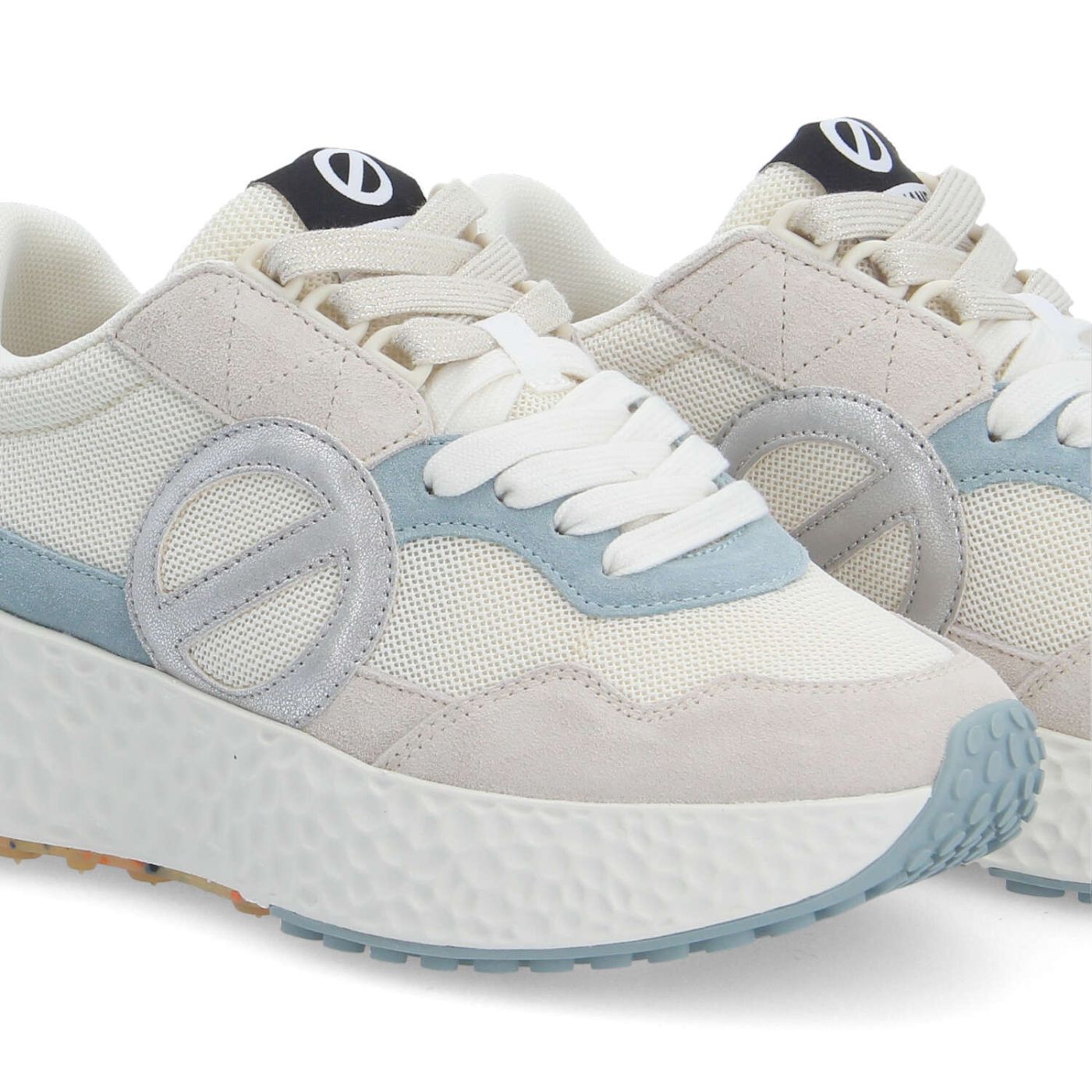 CARTER JOGGER W - SUEDE/KNIT/SUED - OFF WHITE/BLUE